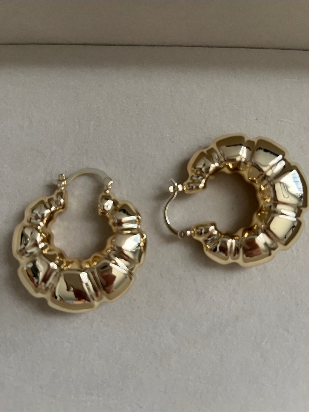 Gold Chunky Hoop Earrings - Women Jewelry